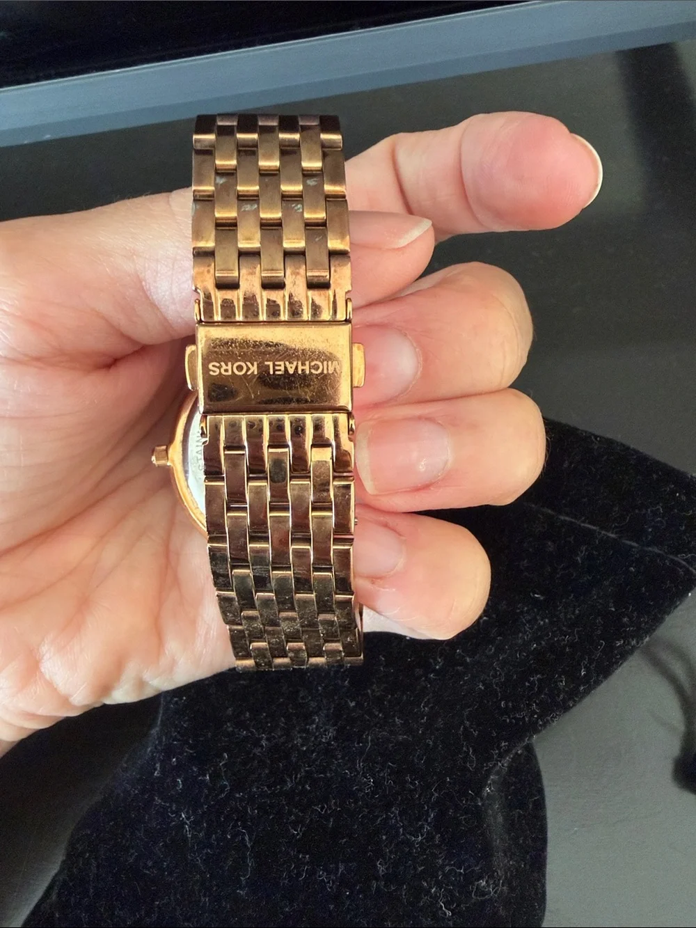 Michael Kors Rose Gold Crystal-Trim Bracelet Watch